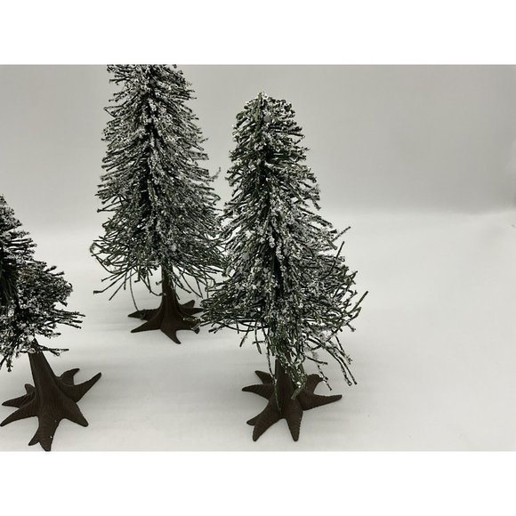 Department 56 Village Accessories Frosted Norway Pines #51756 Set of 3 VTG Trees - Picture 13 of 15